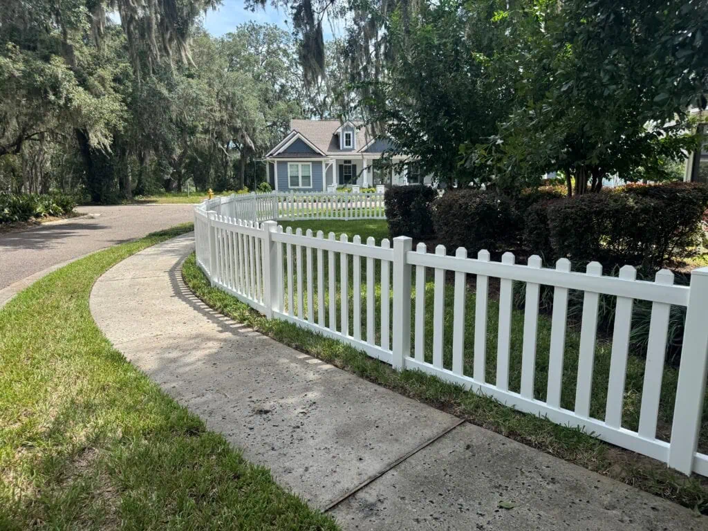 Gorgeous white vinyl fence