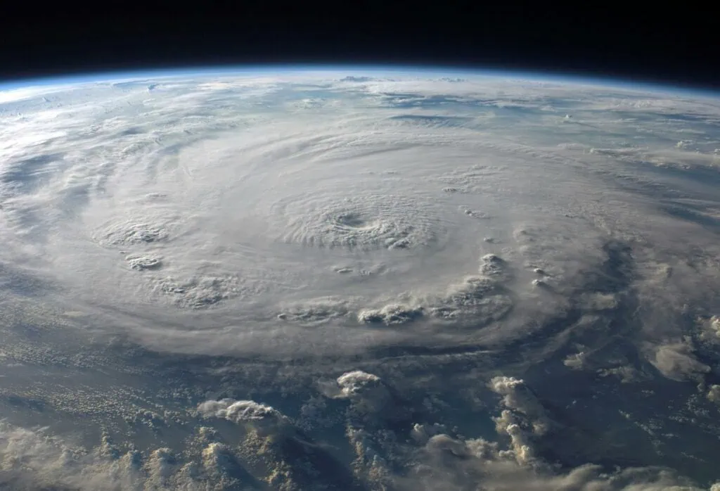 Image of a hurricane cloud formation.