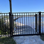 Beautiful aluminum fence with gate
