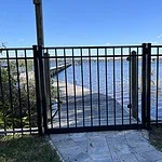 Beautiful aluminum fence with gate