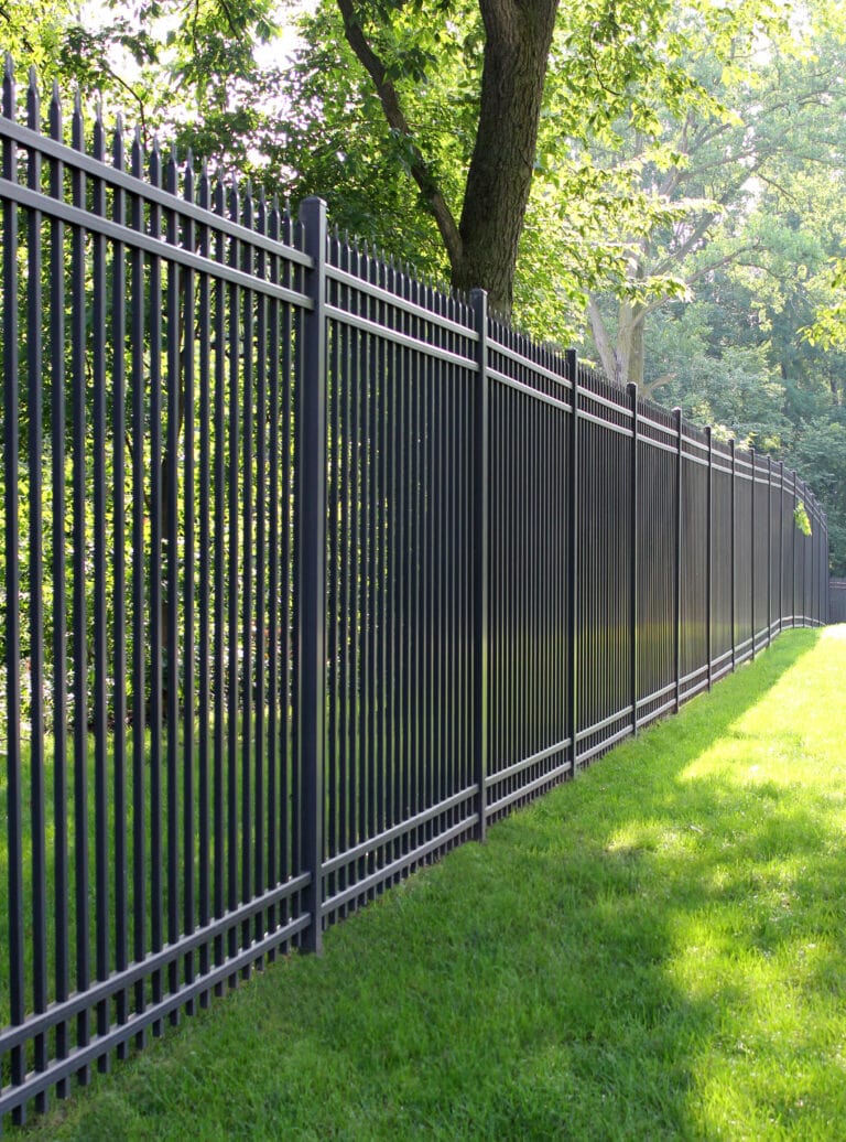 Beautiful black aluminum fence