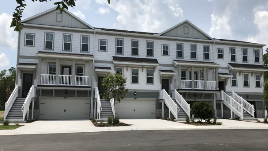 House with white railing