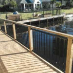 Custom waterfront and dock fence