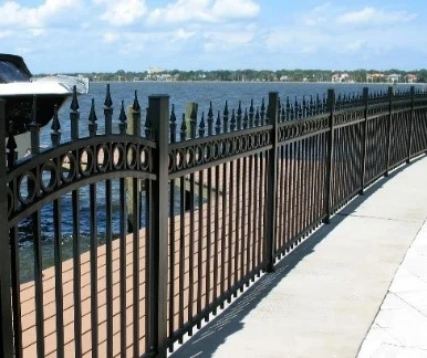 Black aluminum fence