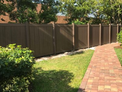 Dk Walnut Privacy Fence