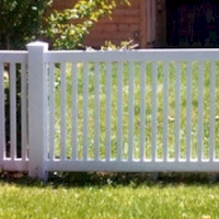 Vinyl picket and ornamental fence estate